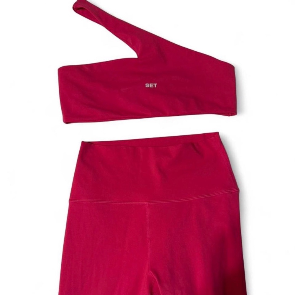 Set Active Luxform One-Shoulder Crop Top and High-Waist Leggings Set